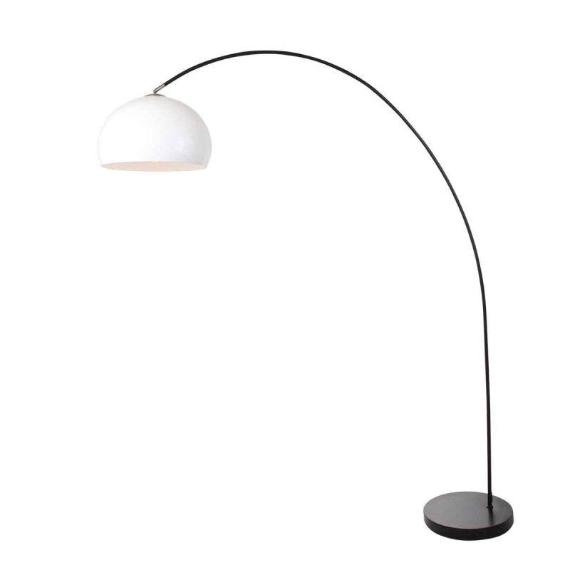 Lámpara de arco moderna negra con globo blanco Mexlite Solva - Imagen 2