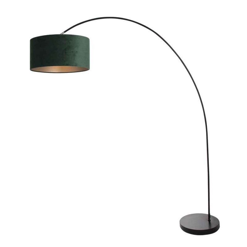 Lámpara de arco negra con pantalla verde Mexlite Solva - Imagen 2
