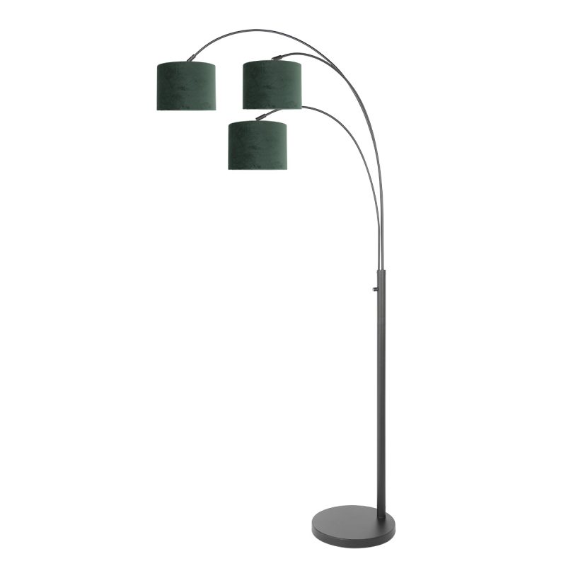 Lámpara de arco negra con pantallas verdes Steinhauer Sparkled Light - Imagen 2