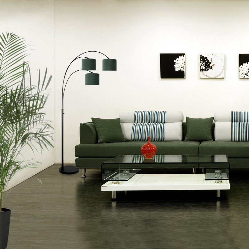 Lámpara de arco negra con pantallas verdes Steinhauer Sparkled Light - Imagen 3