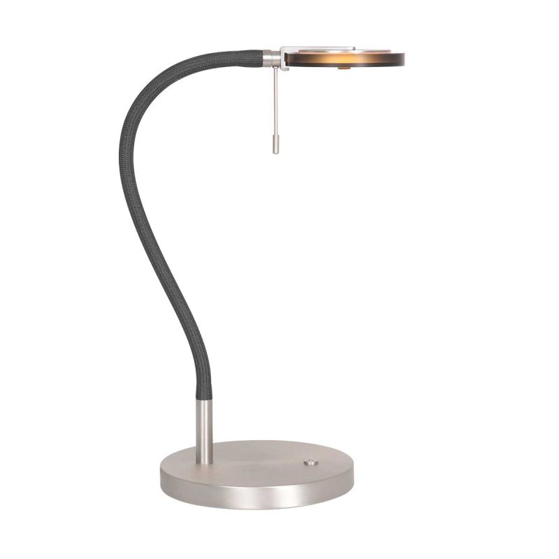Lámpara de lectura de acero de diseño sobrio lámpara de mesa Steinhauer Turound - Imagen 2