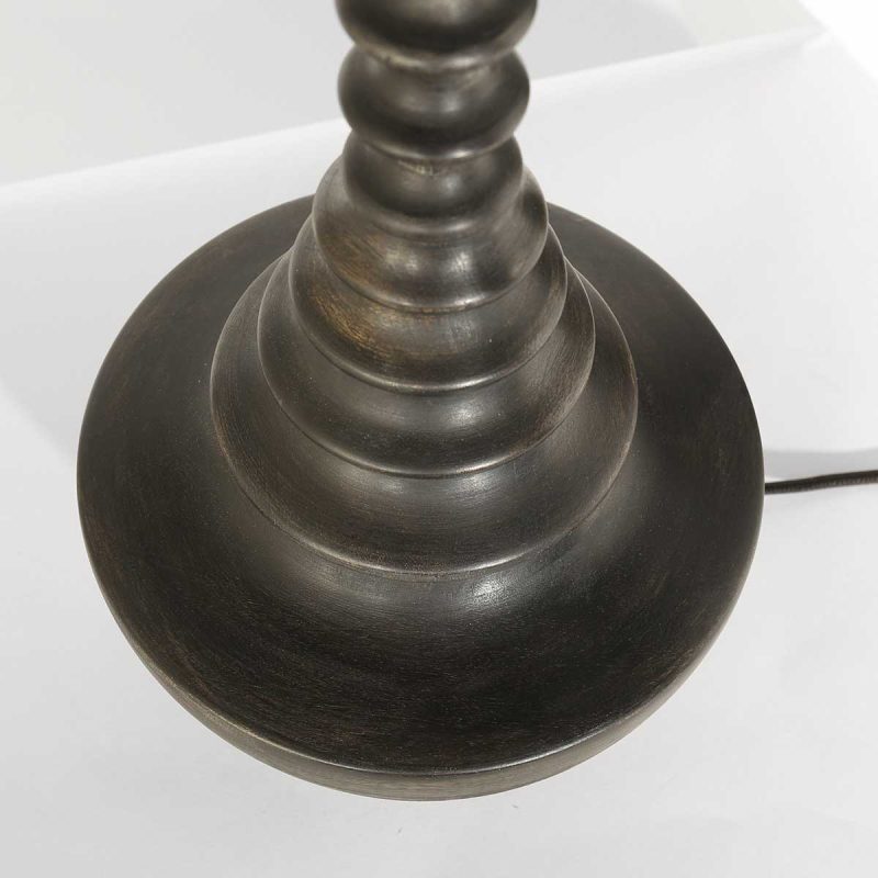 Lámpara de mesa clásica con forma de anillo Anne Light & Home Bois - Imagen 9