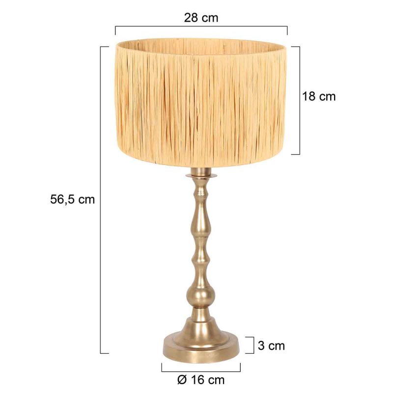 Lámpara de mesa clásica de metal Steinhauer Bassiste - Imagen 6
