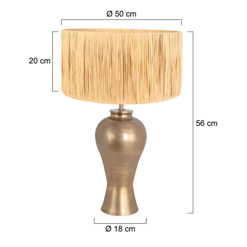 Lámpara de mesa clásica de metal Steinhauer Brass - Imagen 7