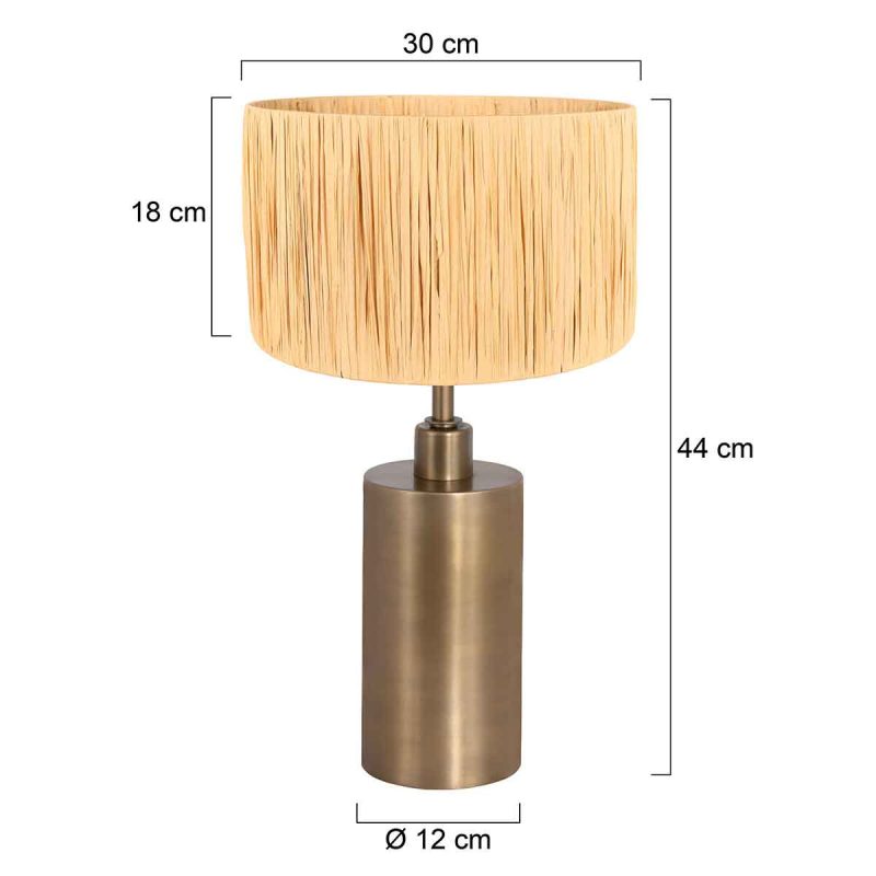 Lámpara de mesa clásica redonda Steinhauer Brass - Imagen 6