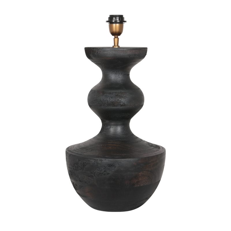 Lámpara de mesa de campo de madera con pantalla de mimbre Steinhauer Lyons - Imagen 2
