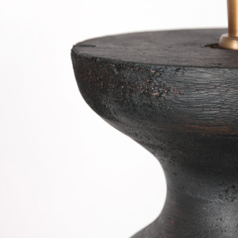 Lámpara de mesa de campo de madera con pantalla de mimbre Steinhauer Lyons - Imagen 11