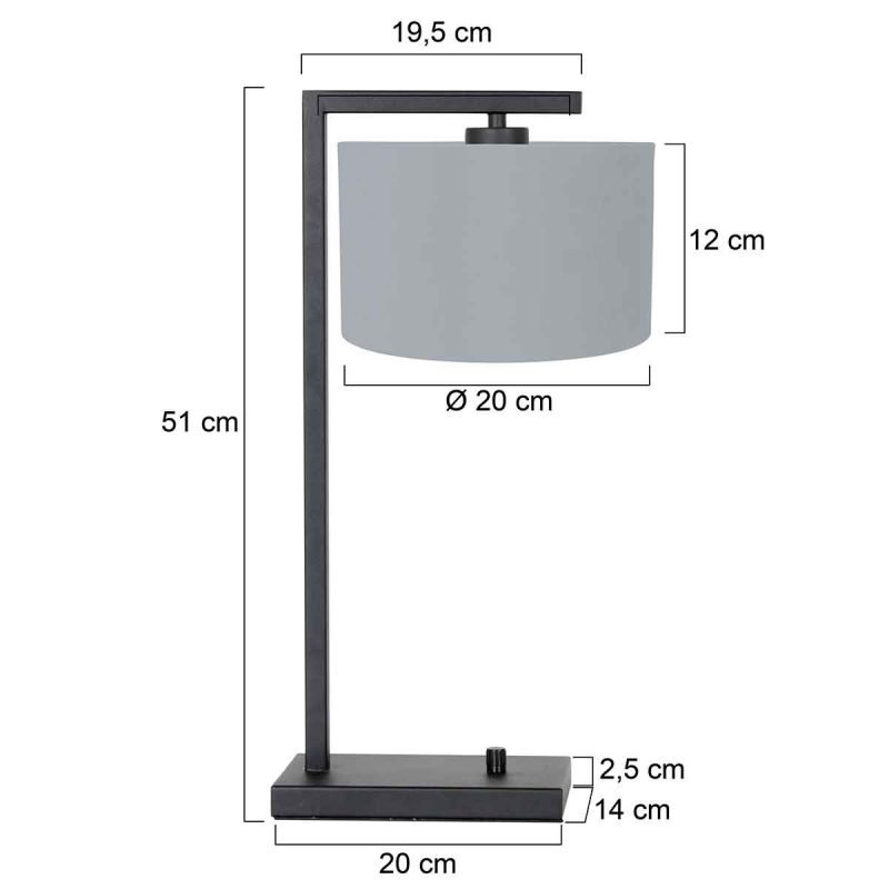 Lámpara de mesa moderna angular Steinhauer Stang - Imagen 6