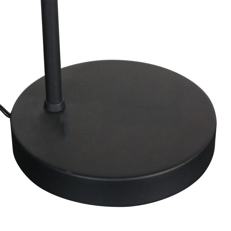 Lámpara de mesa redonda negra con pantalla de bambú Mexlite Bambus - Imagen 11