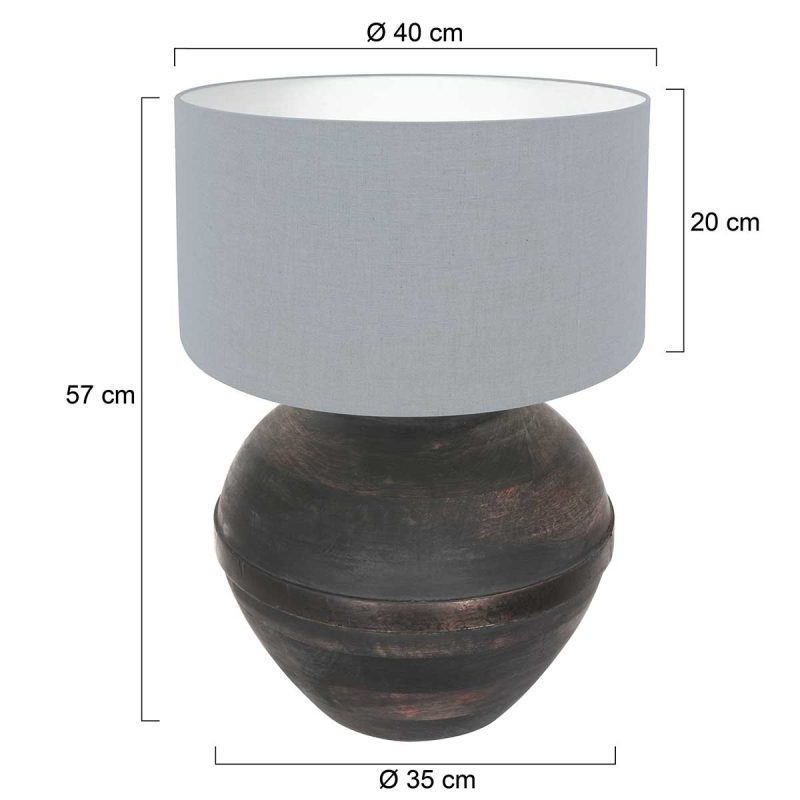 Lámpara de mesa robusta Anne Light & Home Lyons - Imagen 7