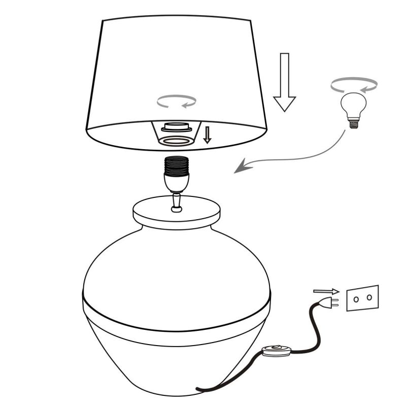 Lámpara de mesa robusta Anne Light & Home Lyons - Imagen 9