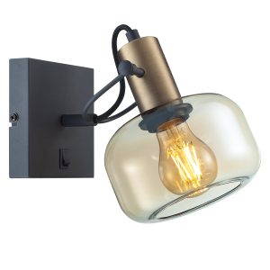 lámpara-de-pared-industrial-de-bronce-y-vidrio-steinhauer-glaslic-3864br