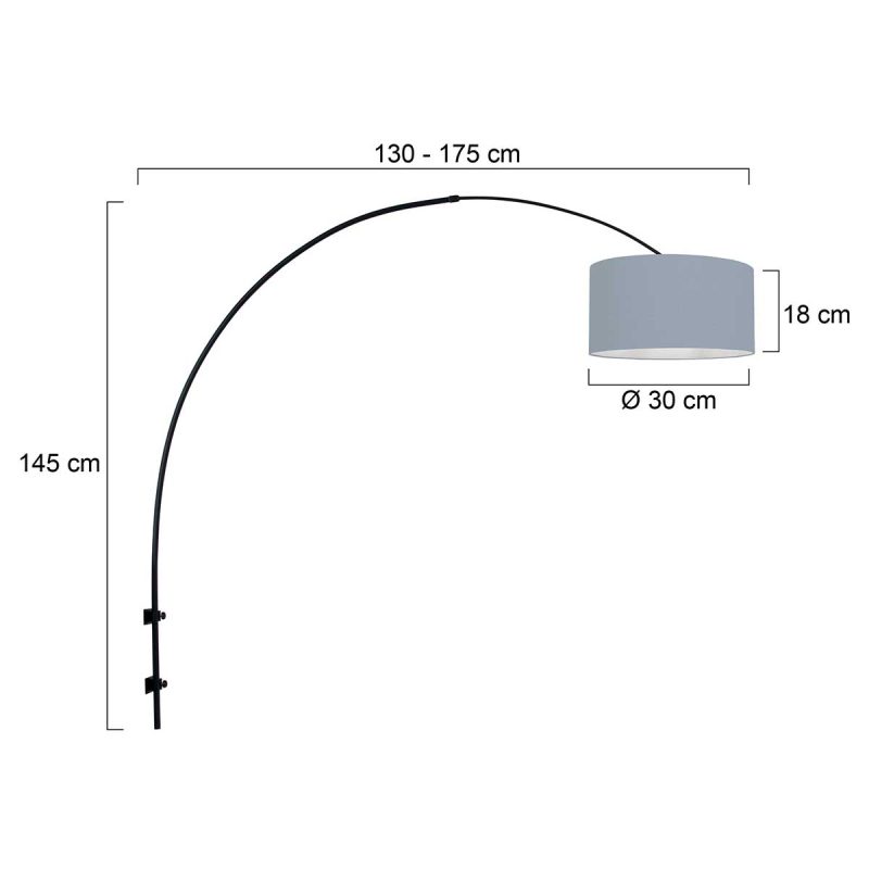 Lámpara de pared moderna de arco Steinhauer Sparkled Light - Imagen 6