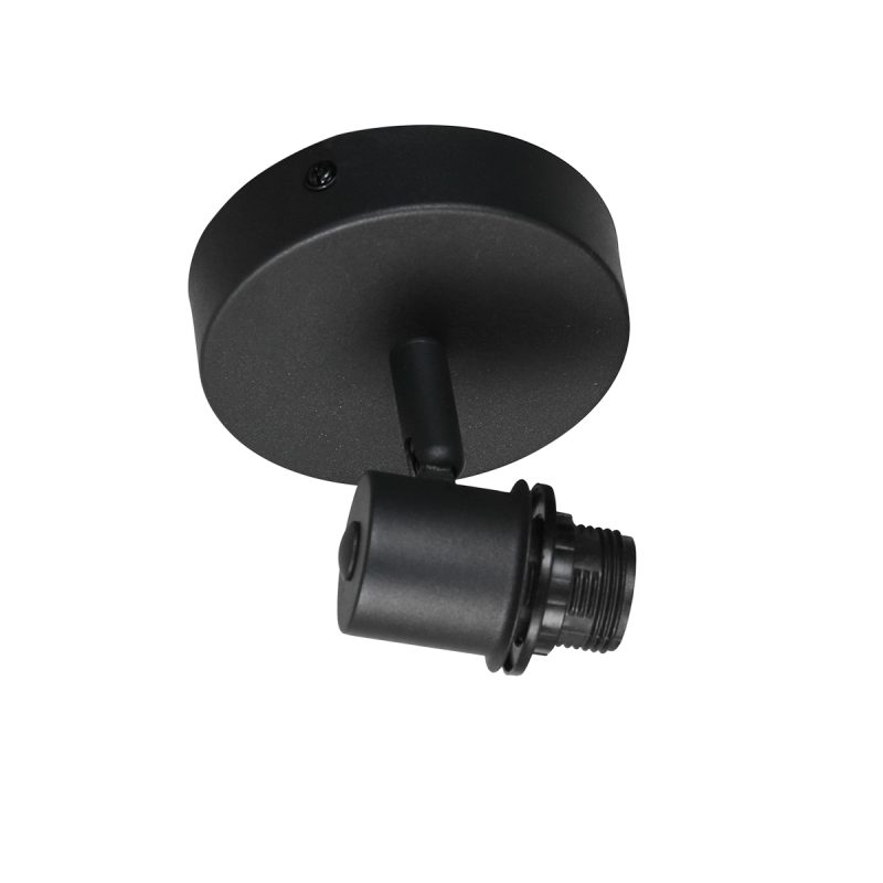 Foco negro con pantalla de bambú natural Mexlite Bambus - Imagen 9
