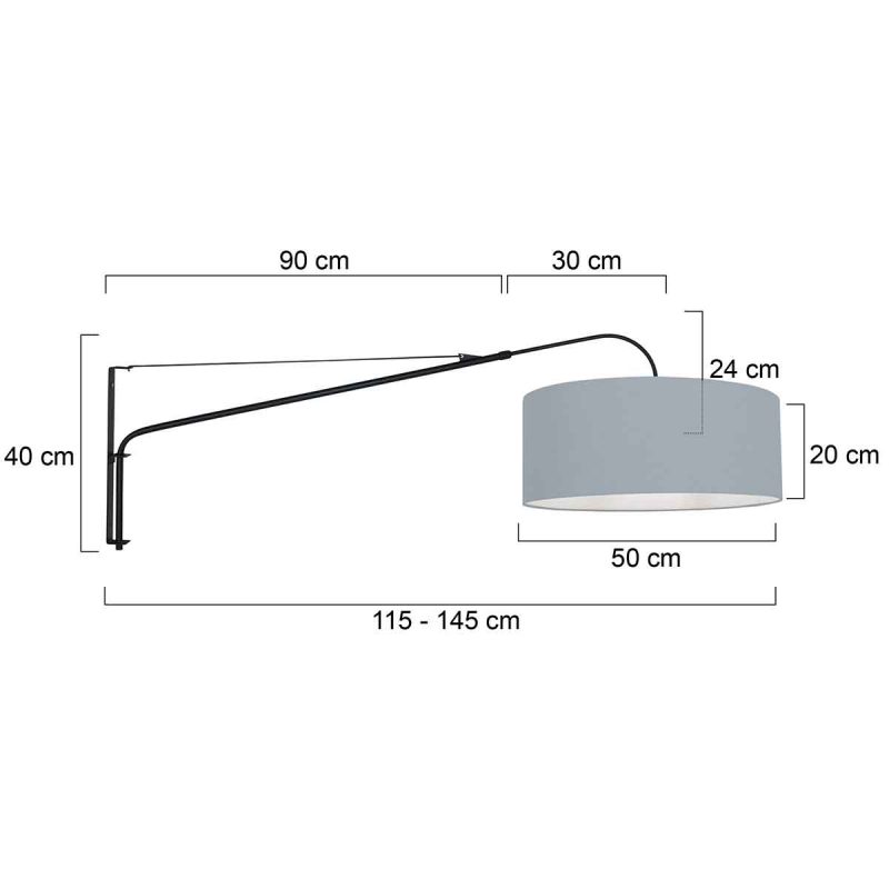 Lámpara de pared negra moderna Steinhauer Elegant Classy - Imagen 6