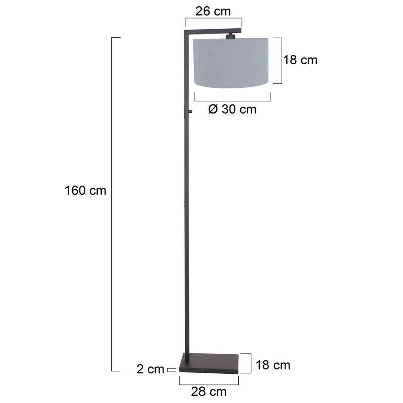 Lámpara de pie ajustable con luz auxiliar Steinhauer Stang - Imagen 7