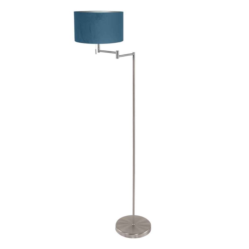 Lámpara de pie de acero con pantalla azul Mexlite Bella - Imagen 2