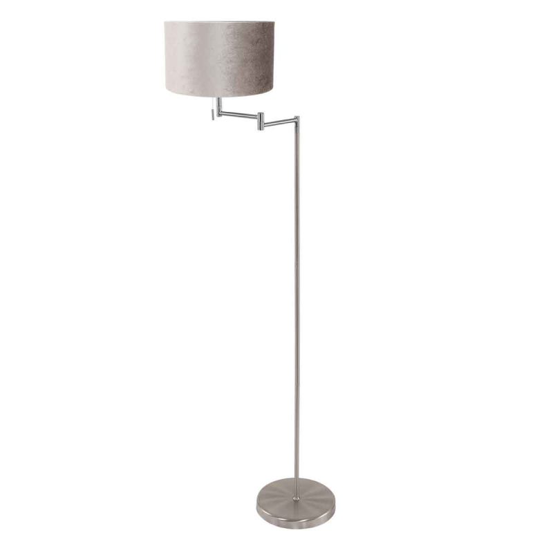 Lámpara de pie de acero con pantalla gris Mexlite Bella - Imagen 2