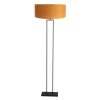 lámpara-de-pie-industrial-negra-con-pantalla-naranja-steinhauer-stang-3848zw