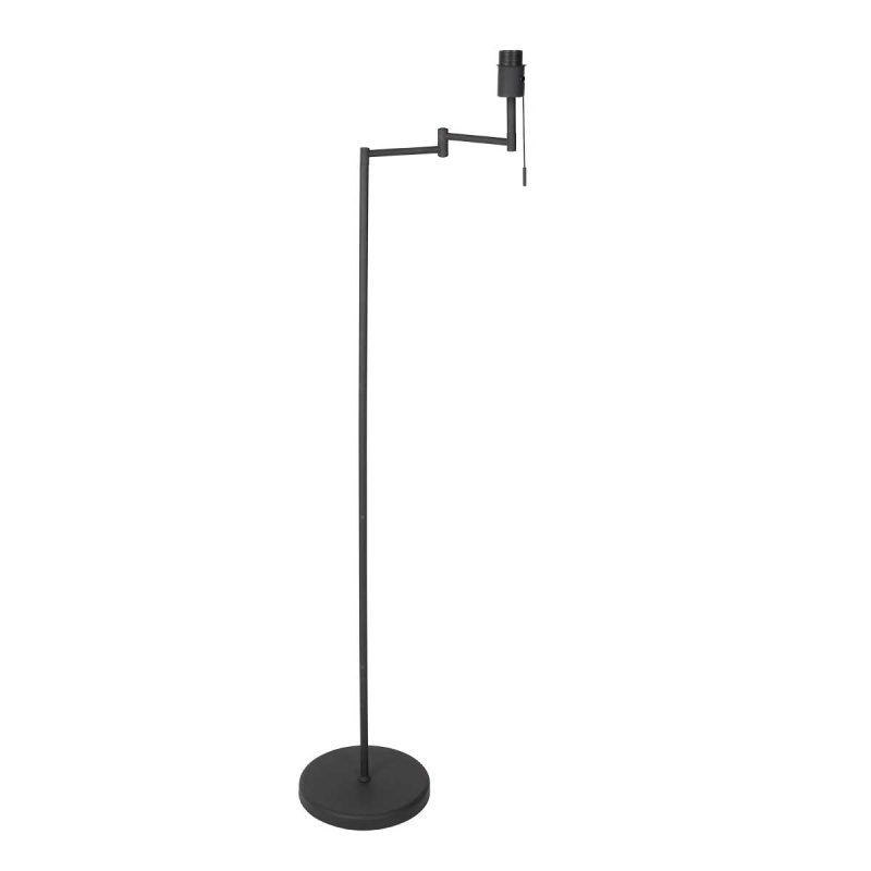 Lámpara de pie industrial negra con pantalla negra Mexlite Bella - Imagen 7