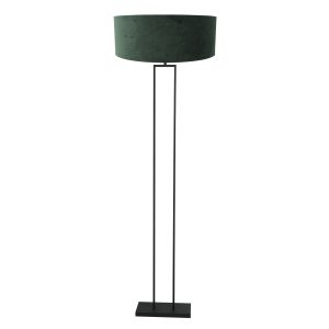 lámpara-de-pie-industrial-negra-con-pantalla-verde-steinhauer-stang-3853zw