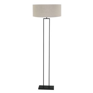 lámpara-de-pie-moderna-negra-con-pantalla-beige-steinhauer-stang-3852zw
