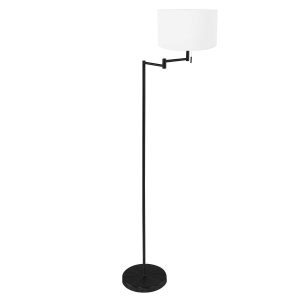 lámpara-de-pie-moderna-negra-con-pantalla-blanca-mexlite-bella-3883zw