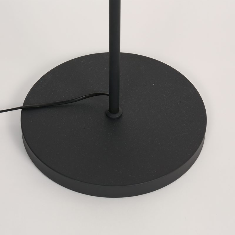 Lámpara de pie de dos luces negra con pantallas de bambú Mexlite Bambus - Imagen 13