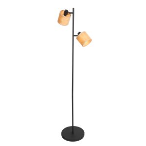 lámpara-de-pie-moderna-negra-de-dos-luces-steinhauer-bambus-3670zw