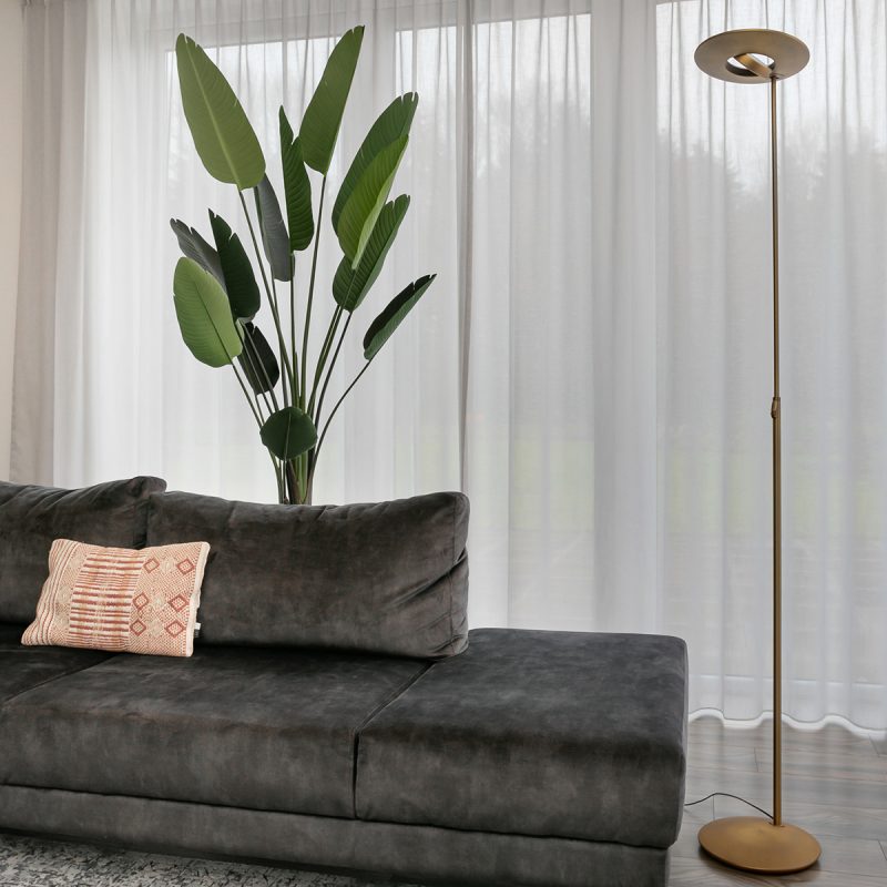 Lámpara de pie clásica de metal bronce Steinhauer Zenith LED - Imagen 3