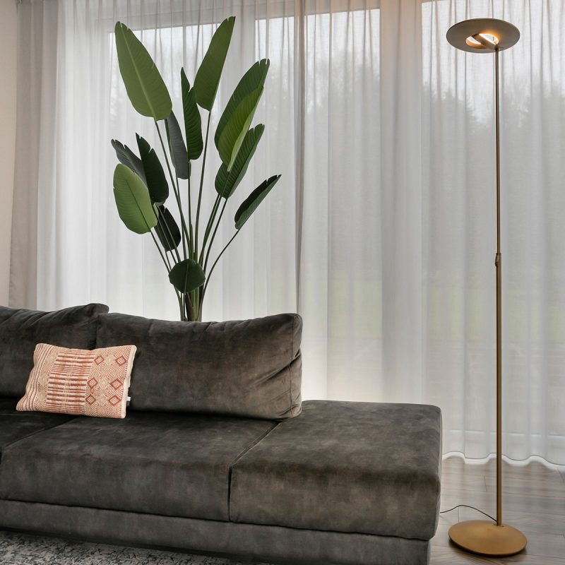 Lámpara de pie clásica de metal bronce Steinhauer Zenith LED - Imagen 4