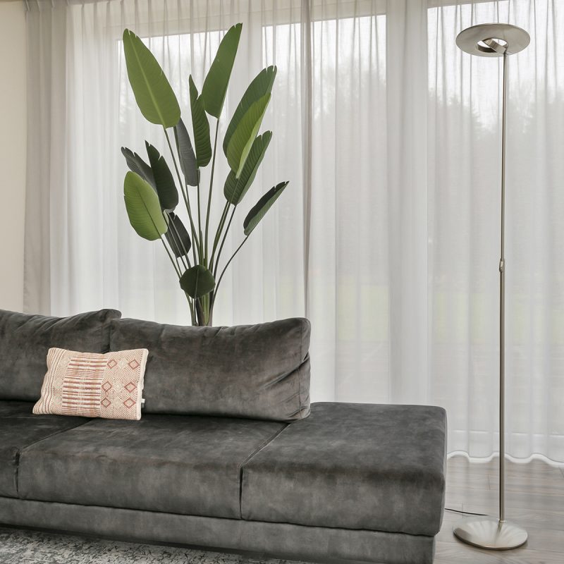 Lámpara pie gris LED Steinhauer Zenith LED - Imagen 3