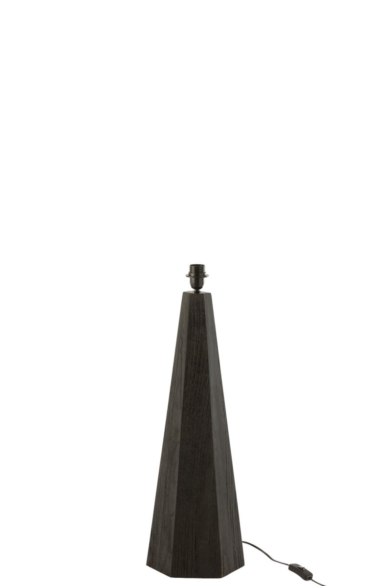 Lámpara de mesa moderna negra trapezoidal Jolipa Fonzy
