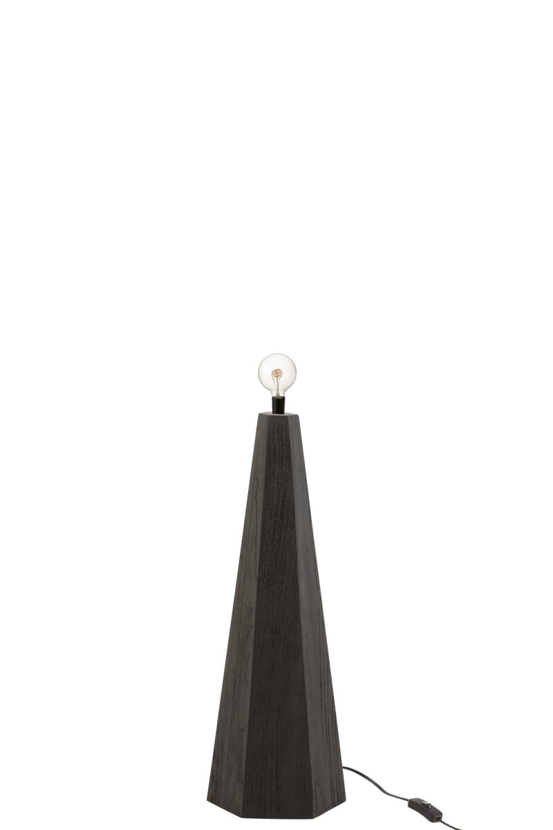 Lámpara de mesa moderna negra trapezoidal Jolipa Fonzy - Imagen 2