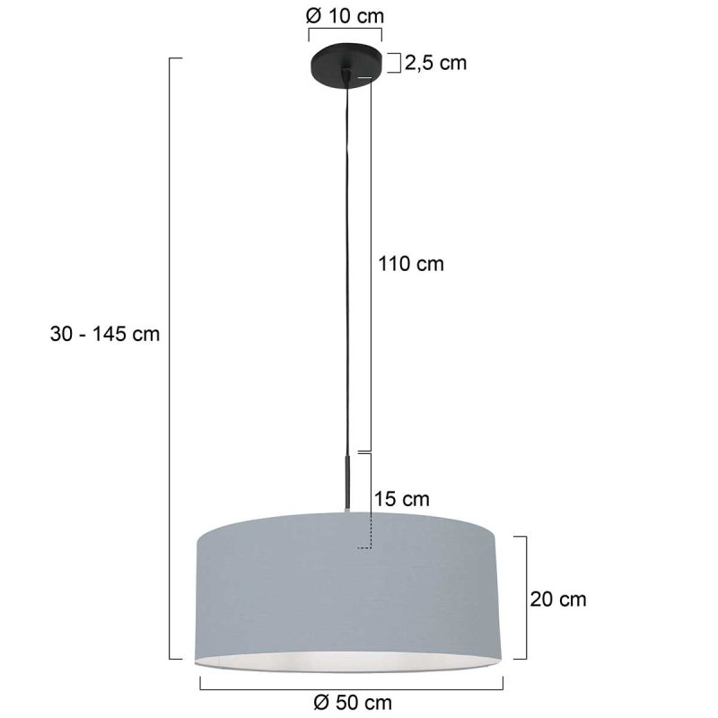 Lámpara colgante de moda de tela negra Steinhauer Sparkled Light - Imagen 6