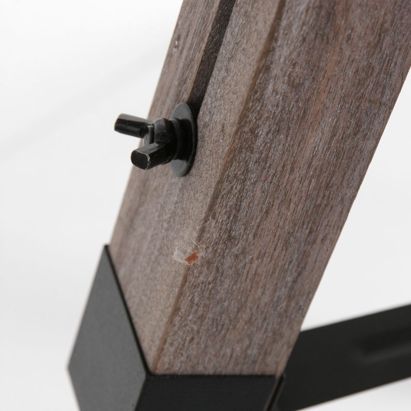 Lámpara de pie retro de madera negra Mexlite Triek - Imagen 13