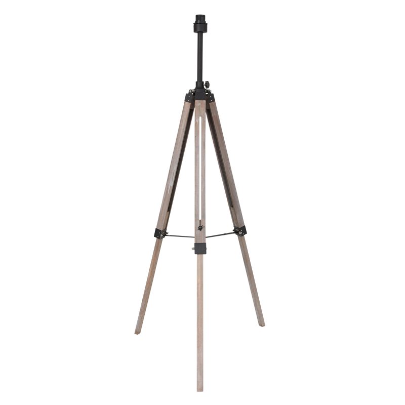 Lámpara de pie retro de madera negra Mexlite Triek - Imagen 8