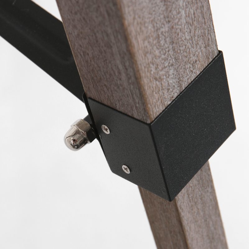 Lámpara de pie retro de madera negra Mexlite Triek - Imagen 10