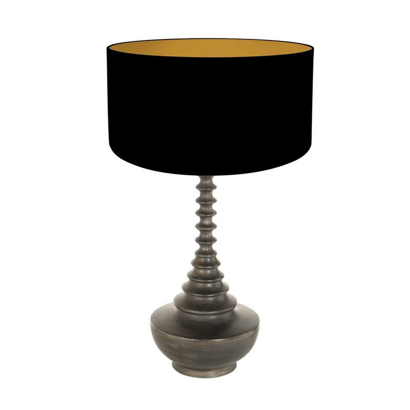 Lámpara de mesa clásica circular Anne Light & Home Bois - Imagen 2