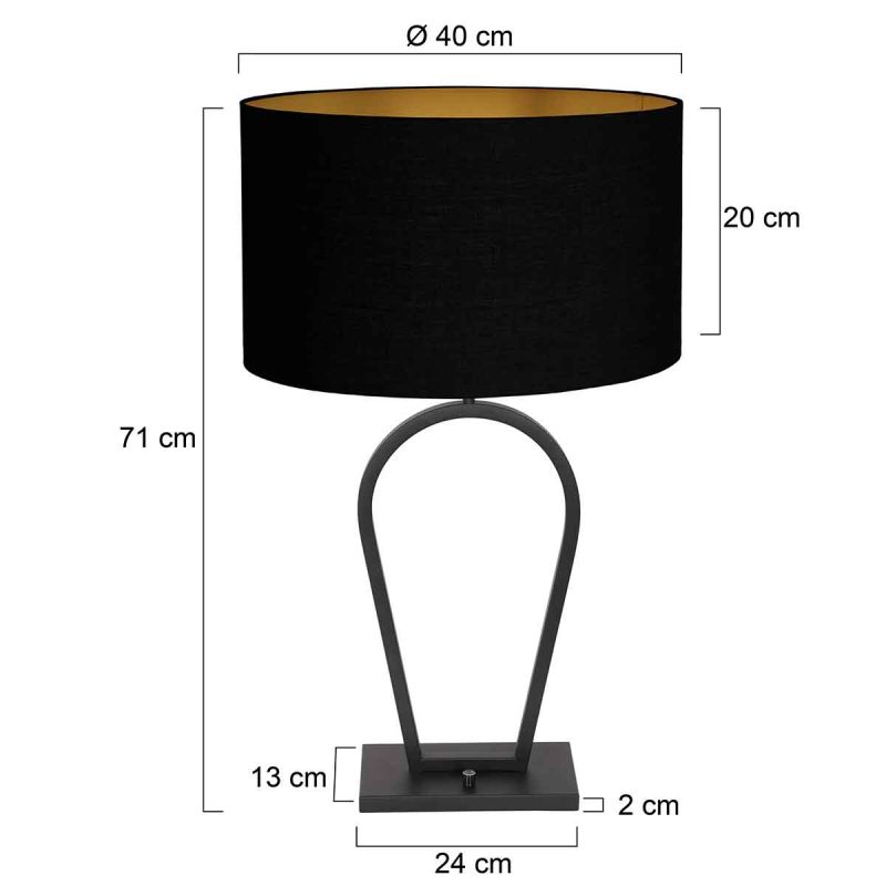 Lámpara de mesa redonda trendy Steinhauer Stang - Imagen 7