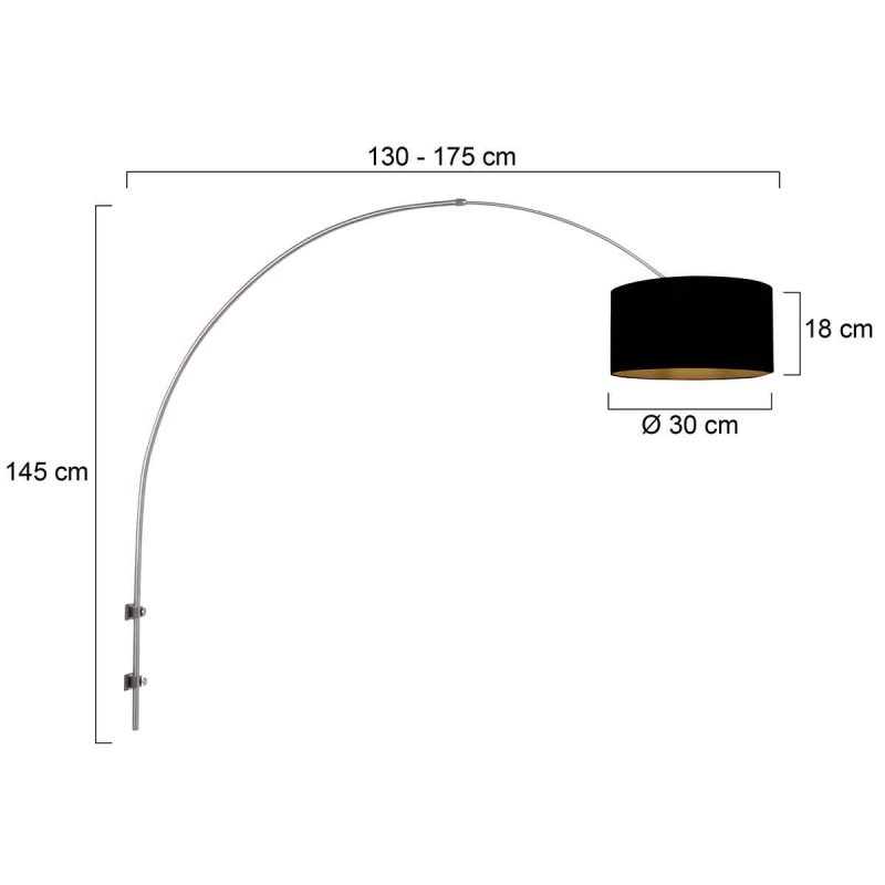 Lámpara de pared de arco gris Steinhauer Sparkled Light - Imagen 6