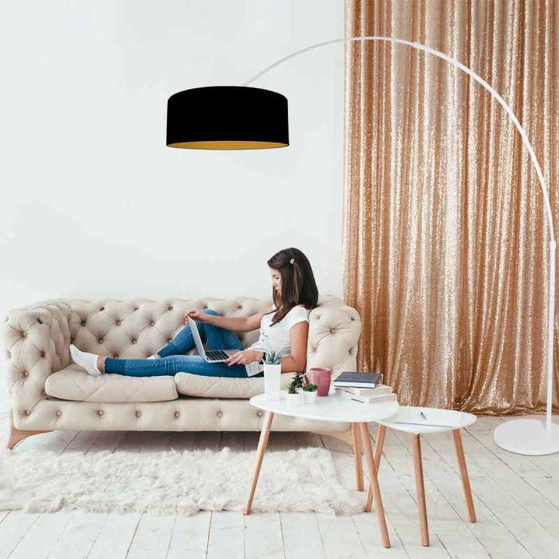 Lámpara de pie de arco blanca Steinhauer Sparkled Light - Imagen 3