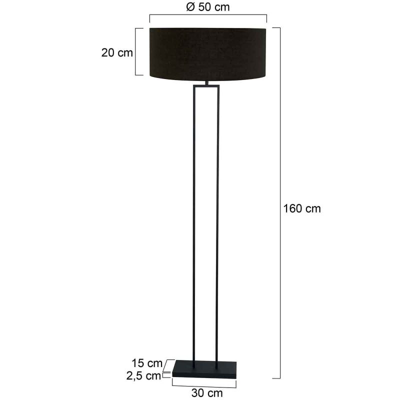 Lámpara de pie rectangular alta Steinhauer Stang - Imagen 7
