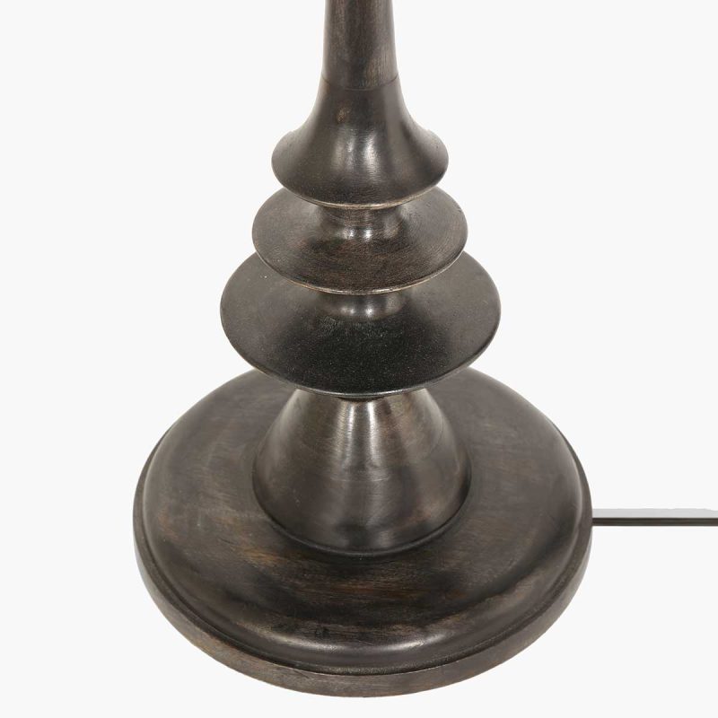 Lámpara de pie rústica de madera negra Anne Light & Home Bois - Imagen 11