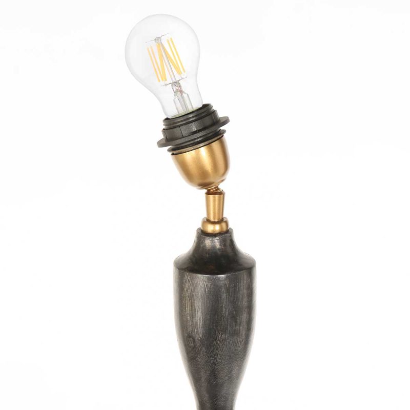 Lámpara de pie rústica de madera negra Anne Light & Home Bois - Imagen 10