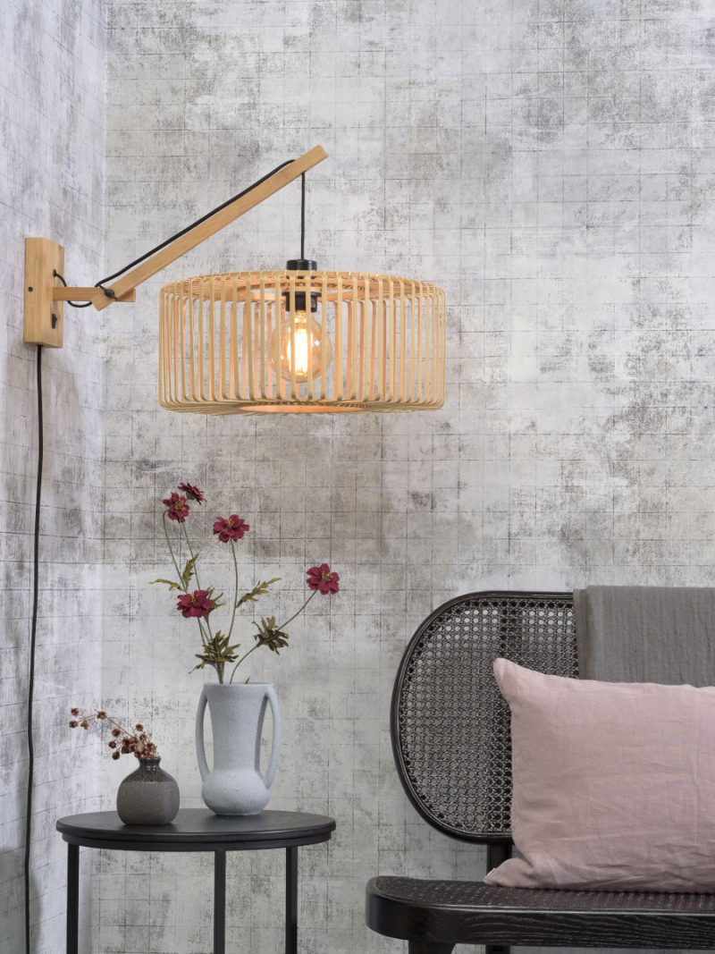 Aplique de pared bohemio de bambú natural GOOD & MOJO Bromo - Imagen 2