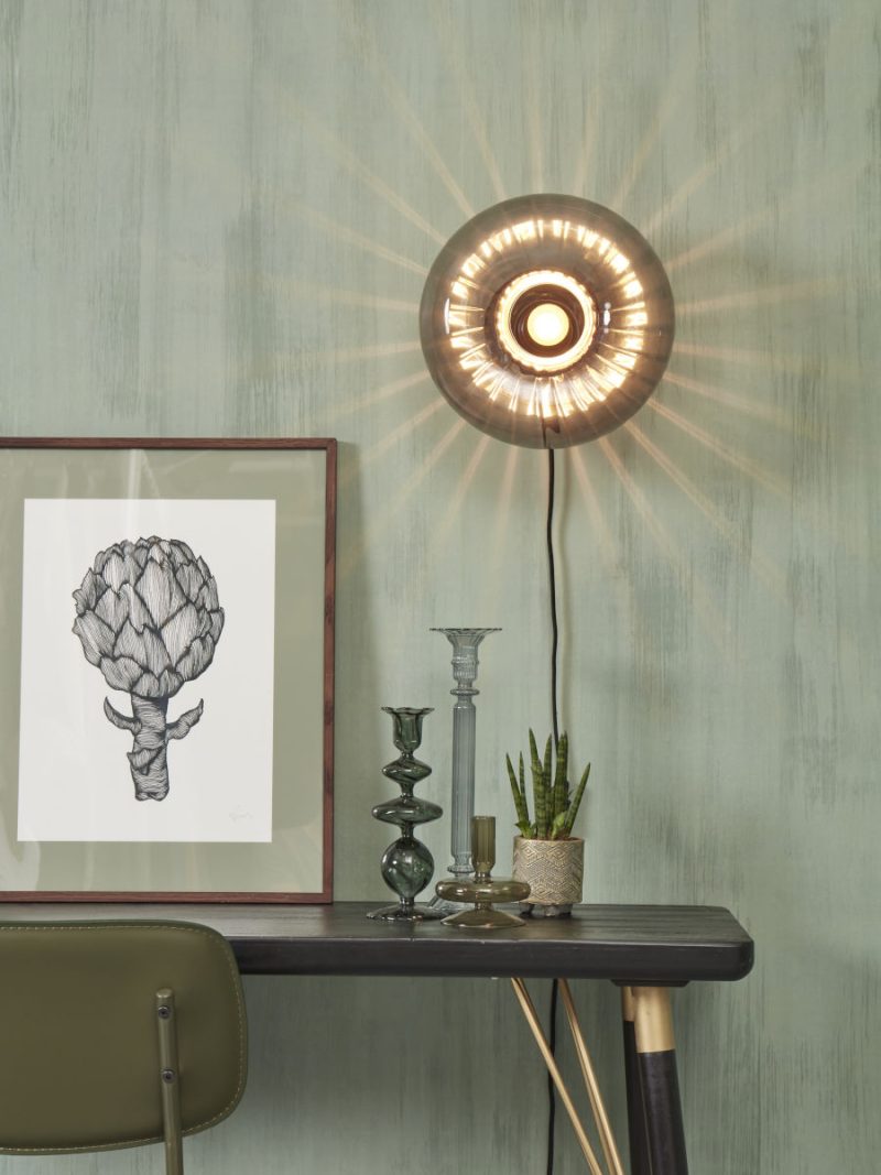 Aplique de pared de vidrio negro moderno It's About RoMi Brussels - Imagen 8