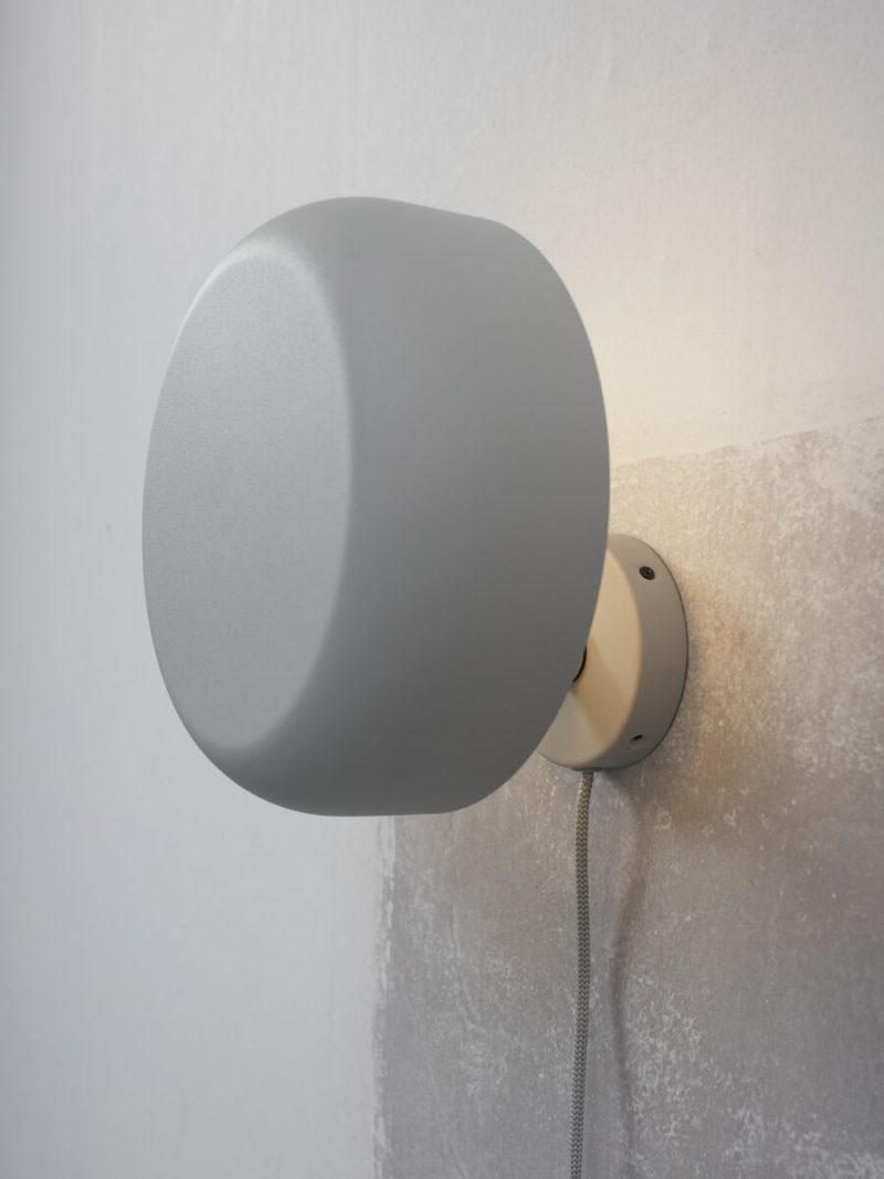 Aplique de pared retro de metal gris redonda It's About RoMi Porto - Imagen 3