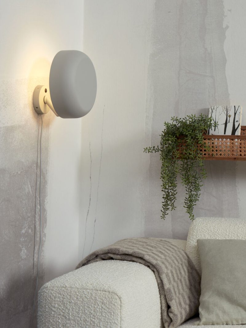 Aplique de pared retro de metal gris redonda It's About RoMi Porto - Imagen 5