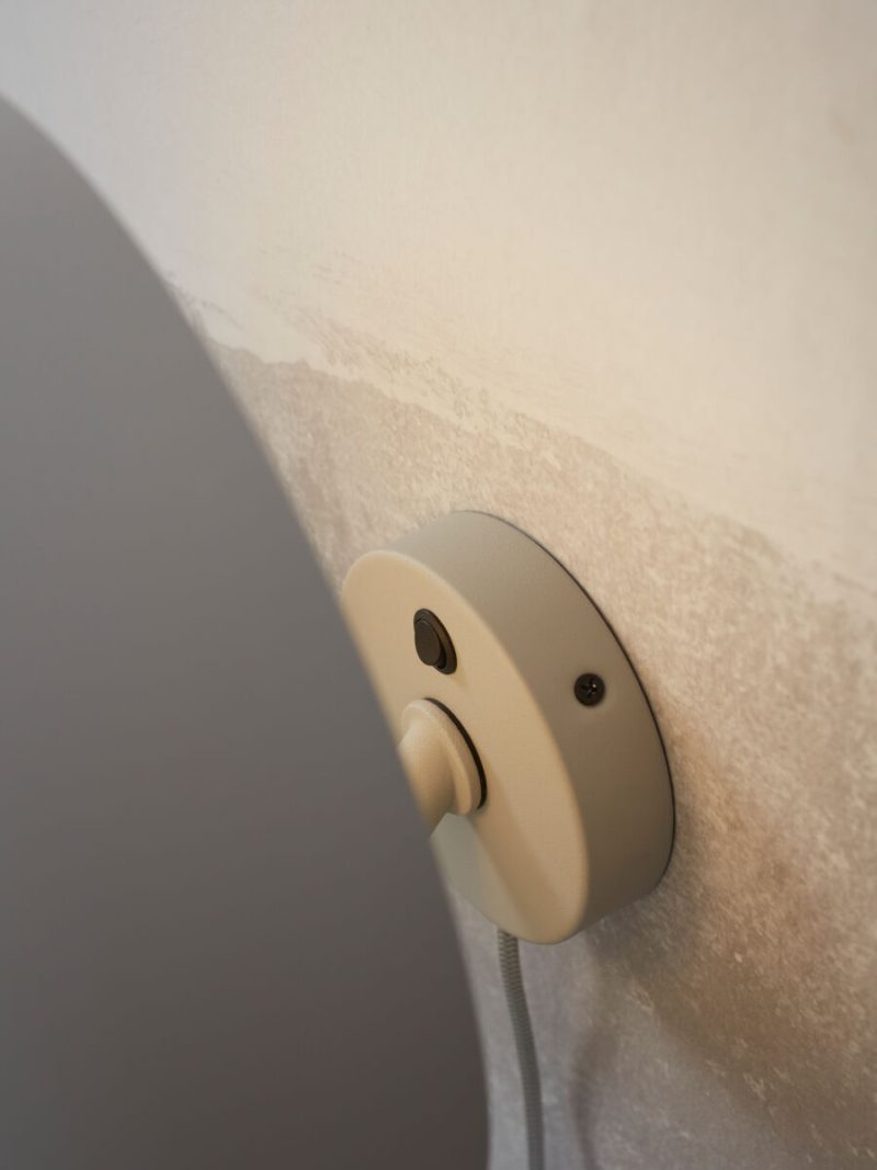 Aplique de pared retro de metal gris redonda It's About RoMi Porto - Imagen 7